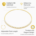 Celestia Oval Diamond Graduated Necklace