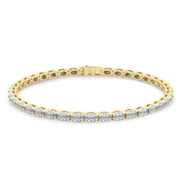 Sparkles Oval Diamond Tennis Bracelet