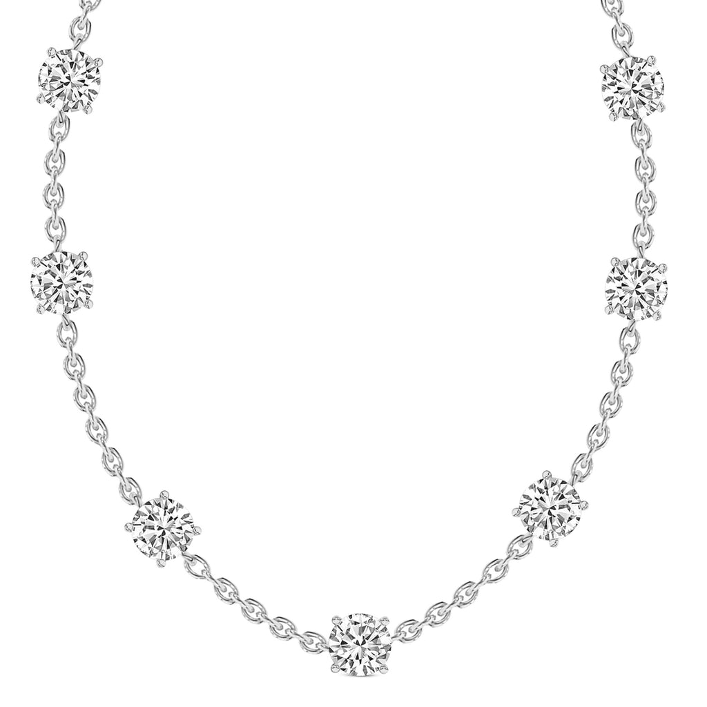 2.10 Ct Round Shape Diamond Fashion Necklace | 14K Yellow Gold