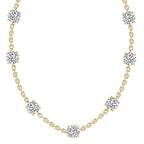 2.10 Ct Round Shape Diamond Fashion Necklace | 14K Yellow Gold