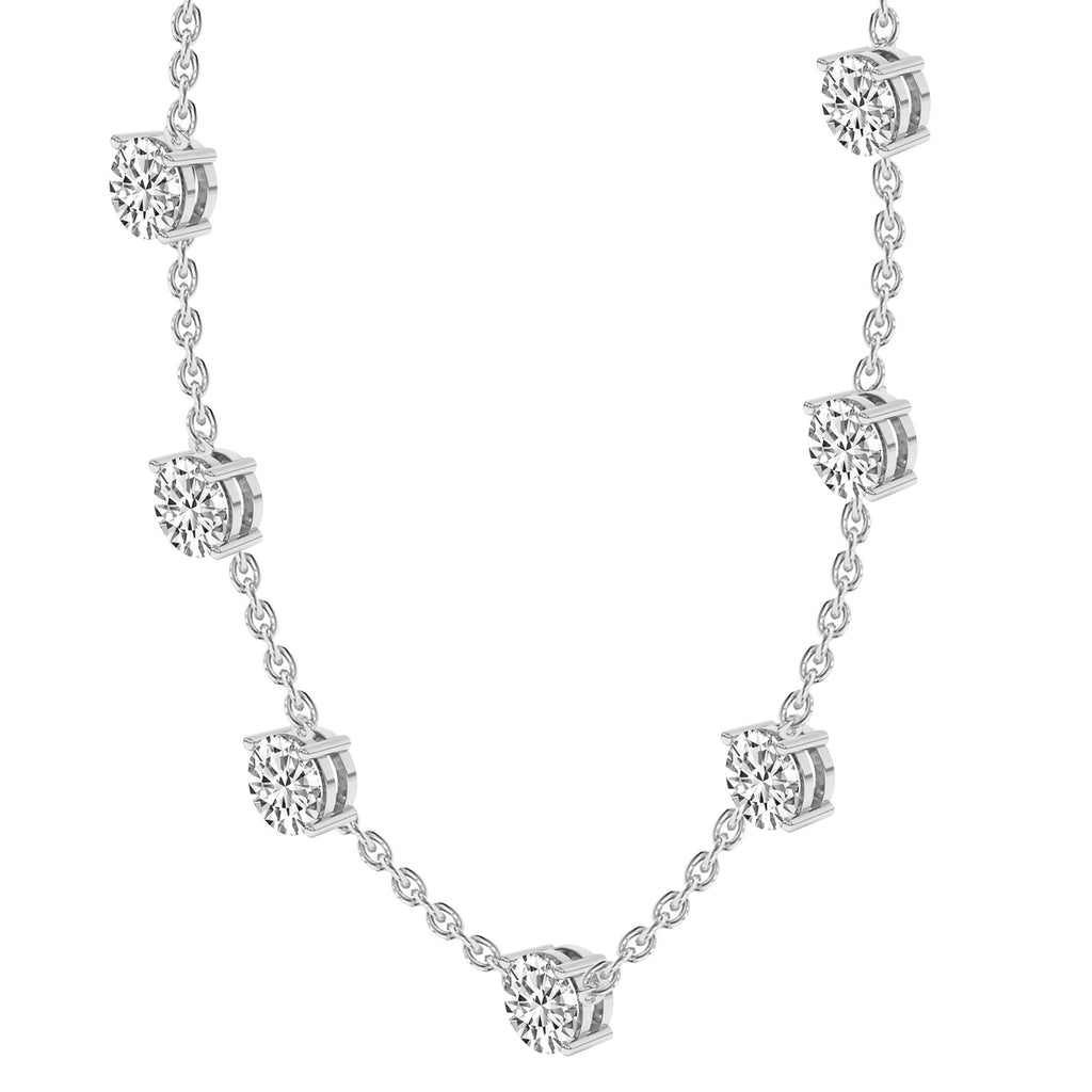 2.10 Ct Round Shape Diamond Fashion Necklace | 14K Yellow Gold