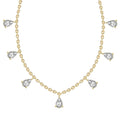 1.19 Ct Pear Shape Diamond Fashion Necklace | 14K Yellow Gold