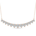 5.06 Ct Round Shape Diamond Fashion Necklace | 14K Rose Gold