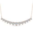 5.06 Ct Round Shape Diamond Fashion Necklace | 14K Yellow Gold