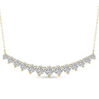 5.06 Ct Round Shape Diamond Fashion Necklace | 14K Yellow Gold