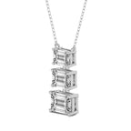 2 Ct Emerald Shape Diamond Fashion Necklace in 14K