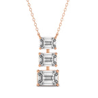 2 Ct Emerald Shape Diamond Fashion Necklace | 14K Yellow Gold