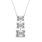 2 Ct Emerald Shape Diamond Fashion Necklace in 14K