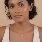 2 Ct Pear & Oval Shape Diamond Fashion Necklace | 14K Yellow Gold