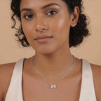 2 Ct Pear & Oval Shape Diamond Fashion Necklace | 14K Yellow Gold