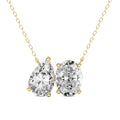 2 Ct Pear & Oval Shape Diamond Fashion Necklace | 14K Yellow Gold
