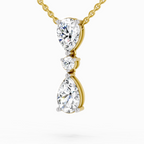 4.05 Ct Pear Diamond Pendant Necklace in 14K