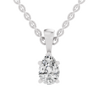 0.5 Carat Eternal Pear Pendant | 14K White Gold
