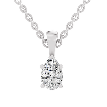 0.5 Carat Eternal Pear Pendant | 14K White Gold