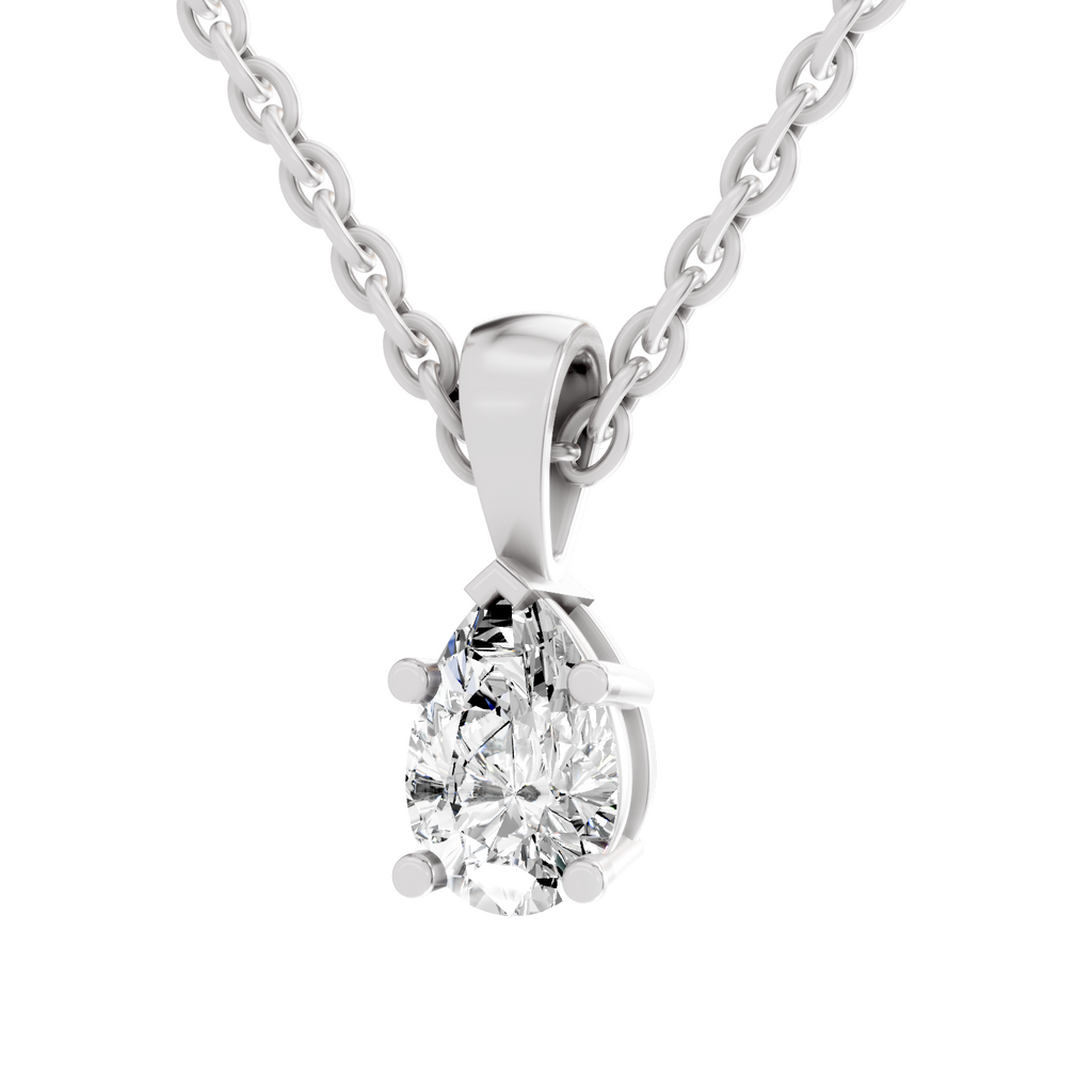 0.5 Carat Eternal Pear Pendant | 14K White Gold