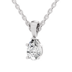 0.5 Carat Eternal Pear Pendant | 14K White Gold