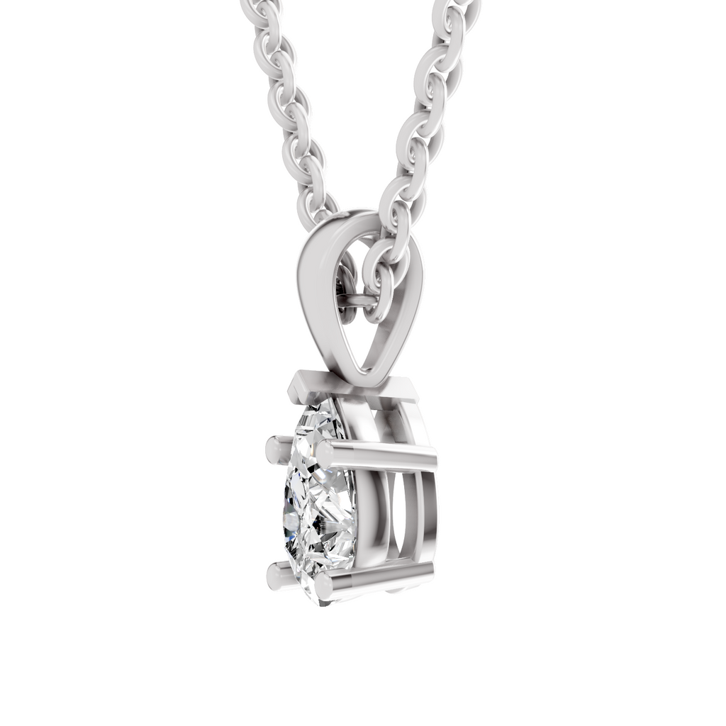 0.5 Carat Eternal Pear Pendant | 14K White Gold