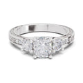 1.46 Ct Cushion Shape Solitaire Diamond Ring| 14K White Gold