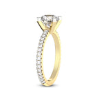 Sparkles 14K Gold 5.47 Carat Diamond Solitaire Ring