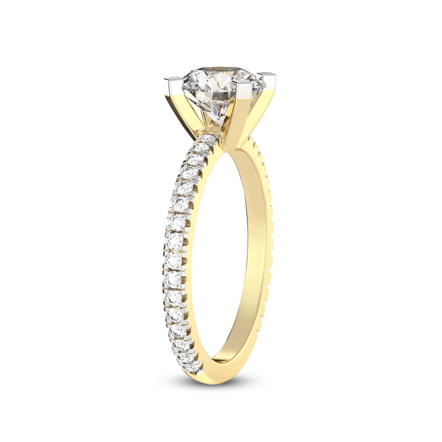 Sparkles 14K Gold 5.47 Carat Diamond Solitaire Ring