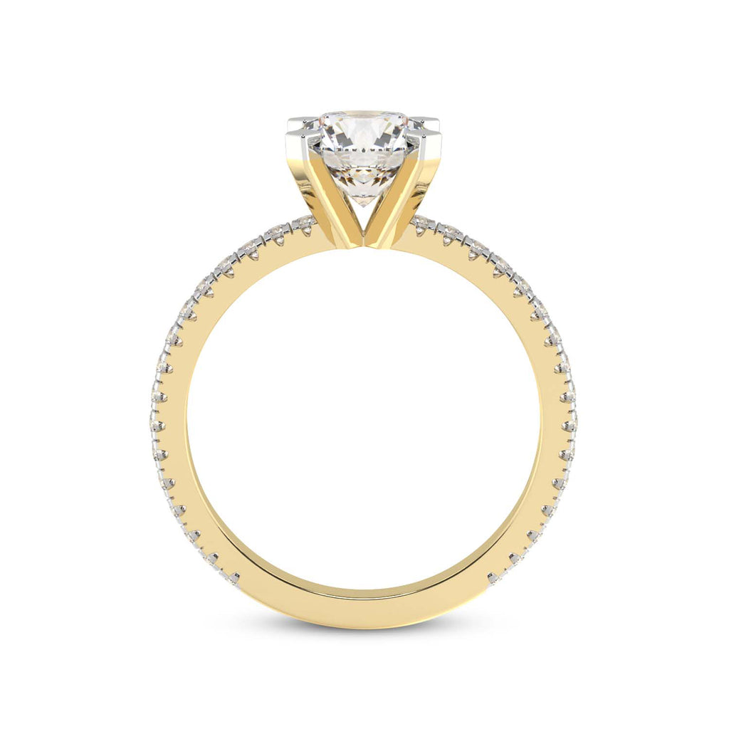 Sparkles 14K Gold 5.47 Carat Diamond Solitaire Ring