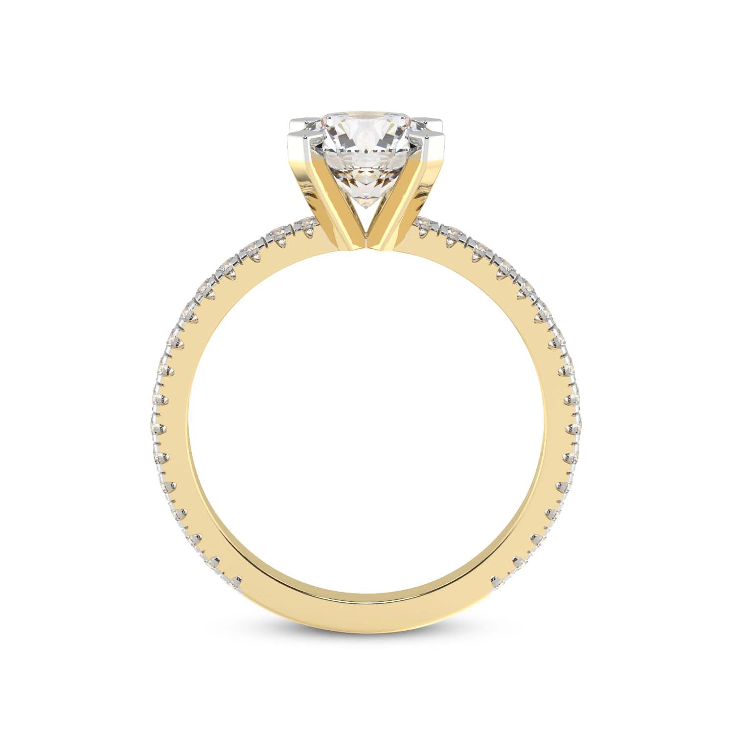 Sparkles 14K Gold 5.47 Carat Diamond Solitaire Ring