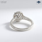 Arias by Lara Dutta Radiant Cut Halo Engagement Ring