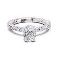1.41 Ct Cushion Shape Solitaire Diamond Ring| 14K White Gold