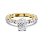 1.41 Ct Cushion Shape Solitaire Diamond Ring| 14K Yellow Gold