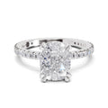 3.19 Ct Cushion Shape Solitaire Diamond Ring| 14K White Gold