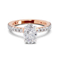 1.41 Ct Oval Shape Solitaire Diamond Ring| 14K Rose Gold