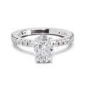 1.41 Ct Oval Shape Solitaire Diamond Ring| 14K White Gold