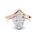 2 Ct Oval Shape Solitaire Diamond Ring| 14K Rose Gold