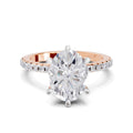 1.28 Ct Oval Shape Solitaire Diamond Ring| 14K Rose Gold