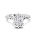 1.28 Ct Oval Shape Solitaire Diamond Ring| 14K White Gold