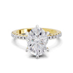 1.28 Ct Oval Shape Solitaire Diamond Ring| 14K Yellow Gold