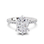 2.29 Ct Oval Shape Solitaire Diamond Ring| 14K White Gold