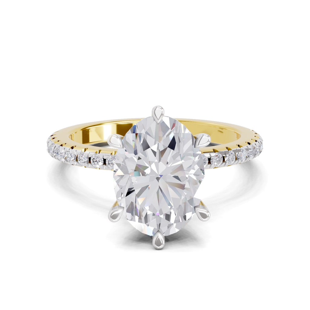 2.29 Ct Oval Shape Solitaire Diamond Ring| 14K Yellow Gold