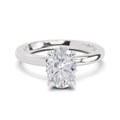 1.05 Ct Oval Shape Solitaire Diamond Ring| 14K White Gold