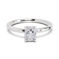1.05 Ct Radiant Shape Solitaire Diamond Ring| 14K White Gold