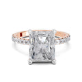 4.25 Ct Radiant Shape Solitaire Diamond Ring| 14K Rose Gold