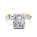 4.25 Ct Radiant Shape Solitaire Diamond Ring| 14K Yellow Gold