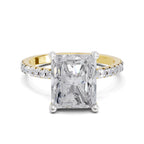 4.25 Ct Radiant Shape Solitaire Diamond Ring| 14K Yellow Gold