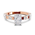 1.39 Ct Oval Shape Solitaire Diamond Ring| 14K Rose Gold