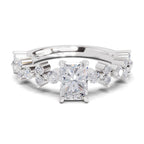 1.49 Ct Emerald Shape Solitaire Diamond Ring| 14K White Gold