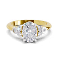 1.31 Ct Oval Shape Solitaire Diamond Ring| 14K Yellow Gold
