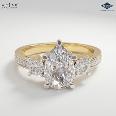 Arias by Lara Dutta Pear Shape Stone Ring