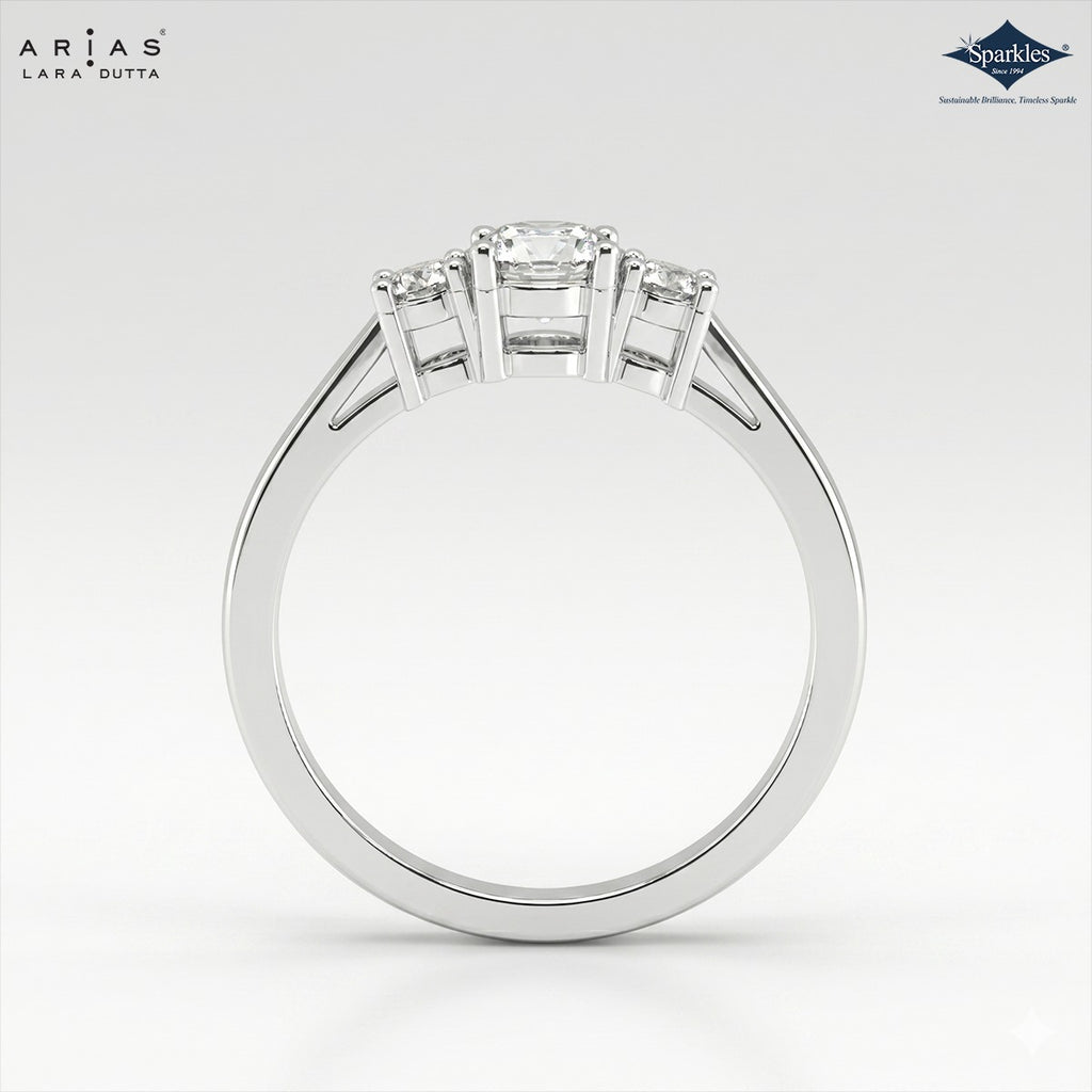 Arias by Lara Dutta Signature Three-Stone Trilogy Ring