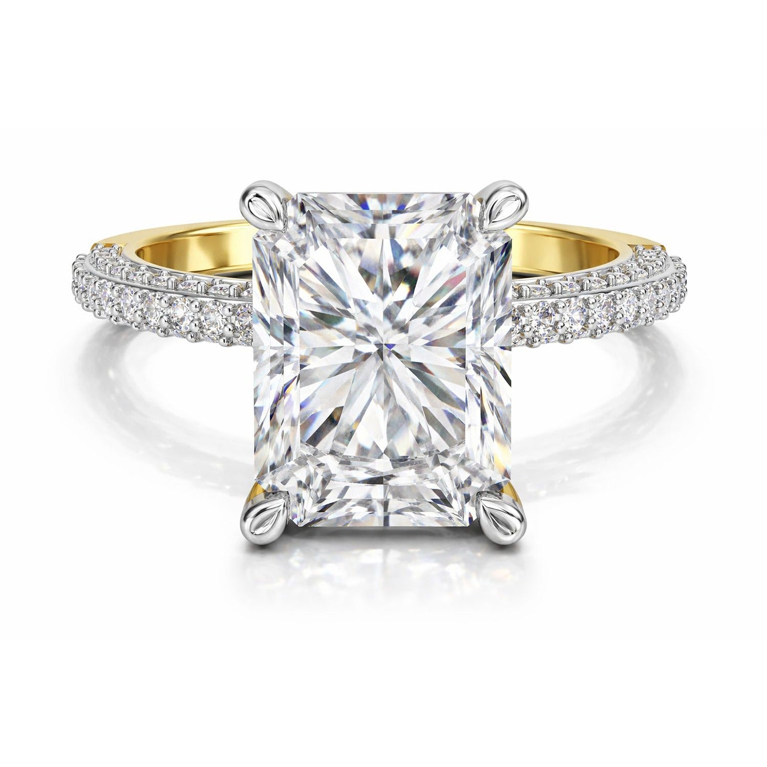 Sparkles Lab Grown Diamond Ascher Shape 1 CT Ring - NC