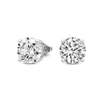 2 Ct 4 Prong Round Shape Diamond Earrings 14K